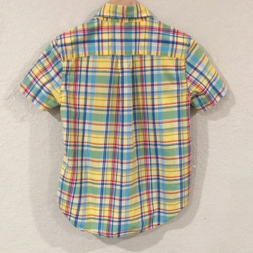Ralph Lauren Boys‎ 5 Shirt Multicolored Button Short Sleeve Embroidered Designer